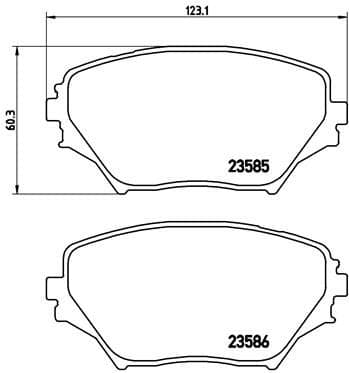 Bremžu uzliku kompl., Disku bremzes BREMBO P 83 055 1