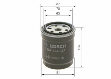 Degvielas filtrs BOSCH 1 457 434 321 5