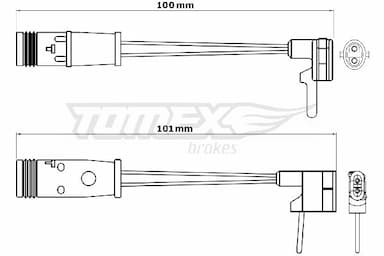 Indikators, Bremžu uzliku nodilums TOMEX Brakes TX 30-82 1