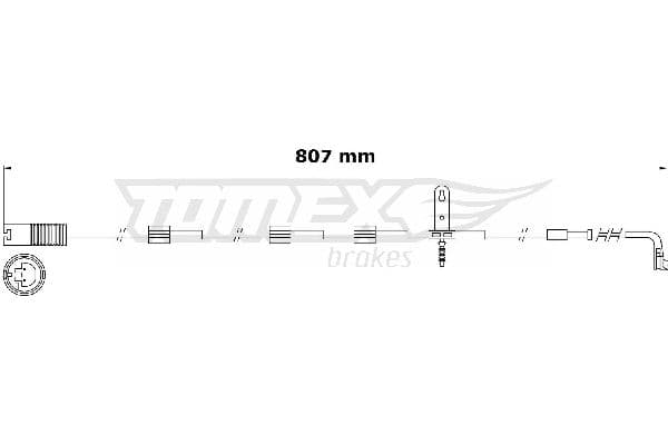 Indikators, Bremžu uzliku nodilums TOMEX Brakes TX 31-00 1