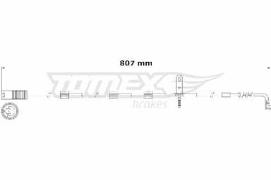 Indikators, Bremžu uzliku nodilums TOMEX Brakes TX 31-00 1