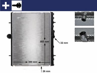 Radiators, Motora dzesēšanas sistēma MAHLE CR 889 000S 1