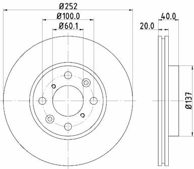 Bremžu diski HELLA 8DD 355 112-981 4