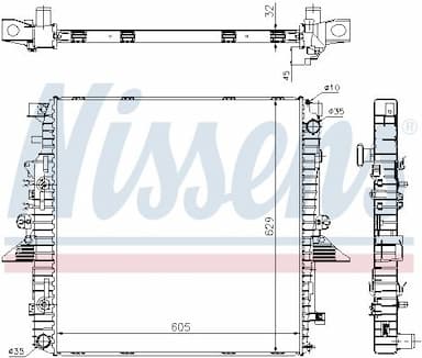 Radiators, Motora dzesēšanas sistēma NISSENS 64320A 5