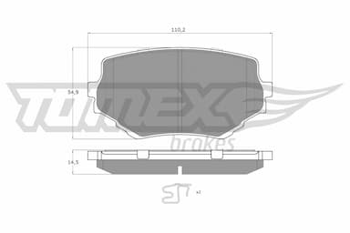 Bremžu uzliku kompl., Disku bremzes TOMEX Brakes TX 13-60 1