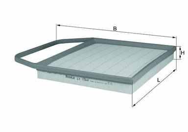 Gaisa filtrs KNECHT LX 1564 1