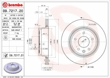 Bremžu diski BREMBO 09.7217.21 1