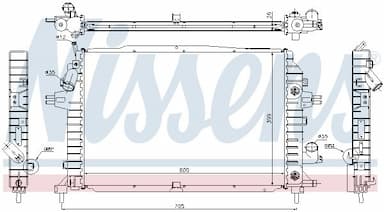 Radiators, Motora dzesēšanas sistēma NISSENS 63115A 5