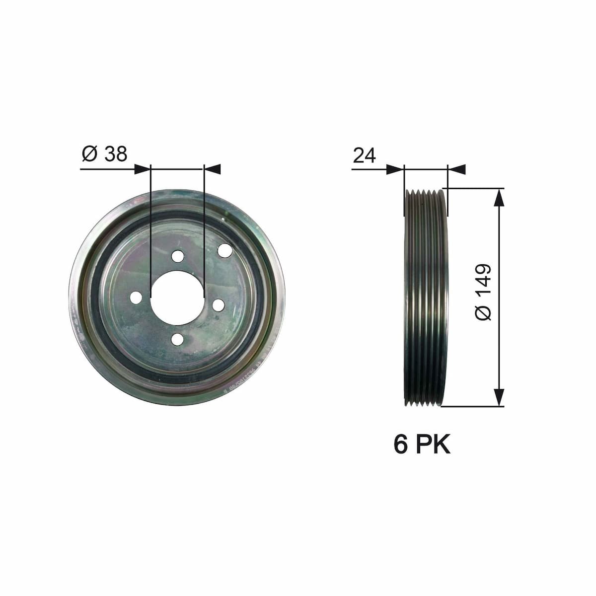 Piedziņas skriemelis, Kloķvārpsta GATES TVD1099 1