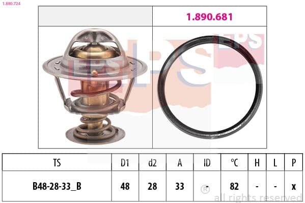 Termostats, Dzesēšanas šķidrums EPS 1.880.724 1