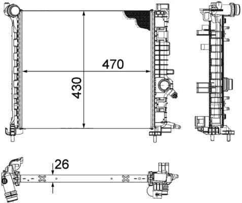 Radiators, Motora dzesēšanas sistēma MAHLE CR 1188 000P 1