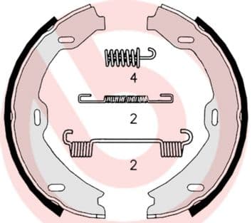 Bremžu loku kompl., Stāvbremze BREMBO S 50 518 1