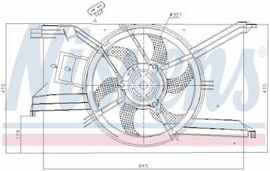 Ventilators, Motora dzesēšanas sistēma NISSENS 85243 6