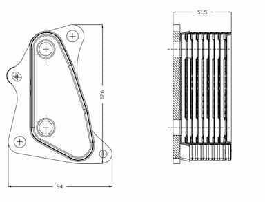 Eļļas radiators, Motoreļļa NRF 31823 5