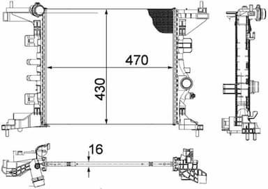 Radiators, Motora dzesēšanas sistēma MAHLE CR 1187 000P 2