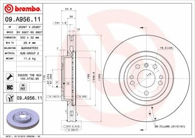 Bremžu diski BREMBO 09.A956.11 1