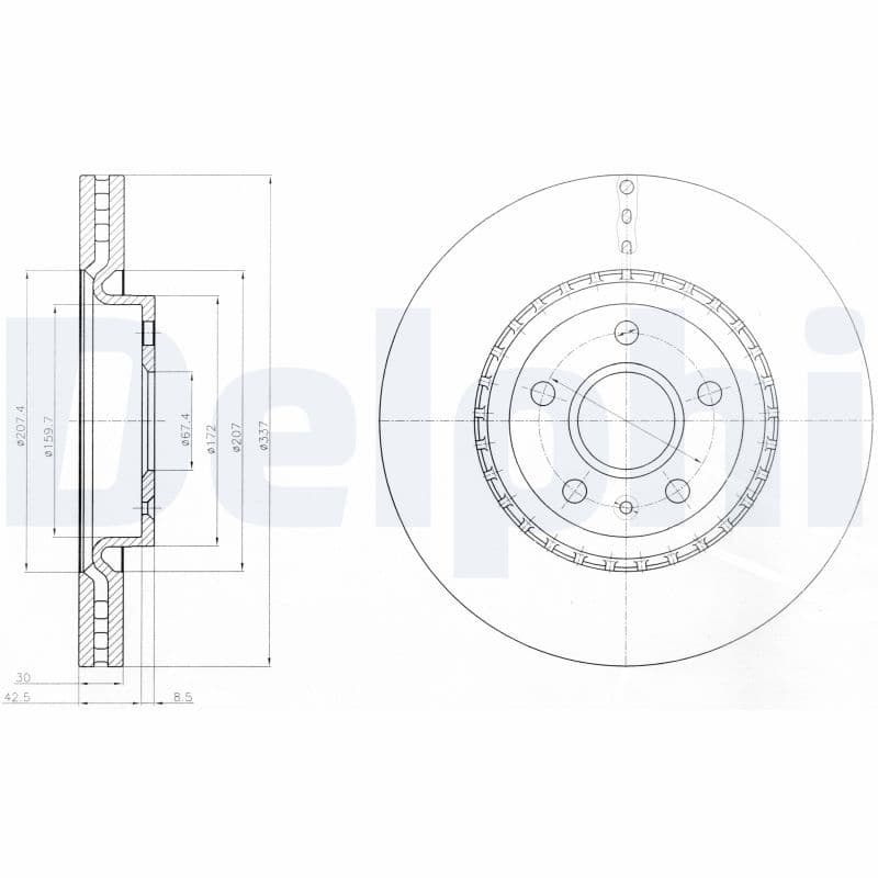 Bremžu diski DELPHI BG9068 1