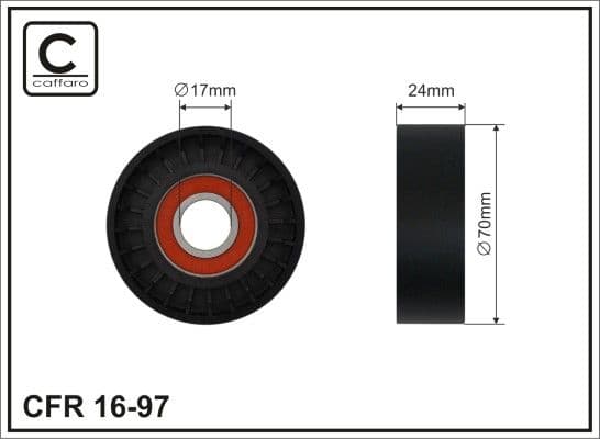 Spriegotājrullītis, Ķīļrievu siksna CAFFARO 16-97 1