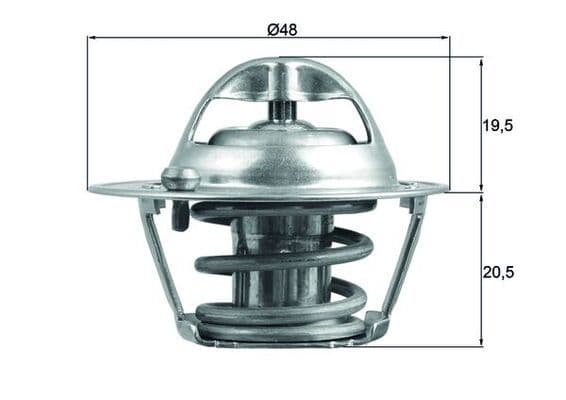 Termostats, Dzesēšanas šķidrums MAHLE TX 204 82D 1