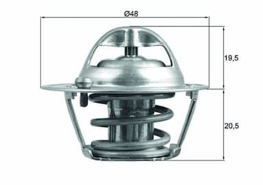 Termostats, Dzesēšanas šķidrums MAHLE TX 204 82D 1