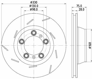 Bremžu diski HELLA 8DD 355 133-671 1