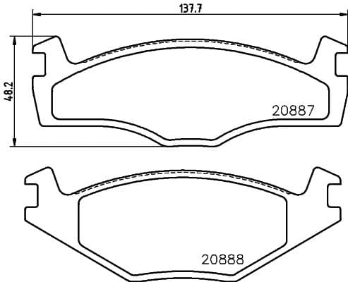 Bremžu uzliku kompl., Disku bremzes HELLA 8DB 355 017-521 1