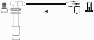 Augstsprieguma vadu komplekts NGK 0898 2