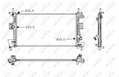 Radiators, Motora dzesēšanas sistēma NRF 58487 1