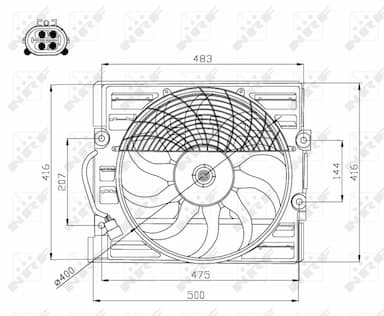 Ventilators, Motora dzesēšanas sistēma NRF 47214 2