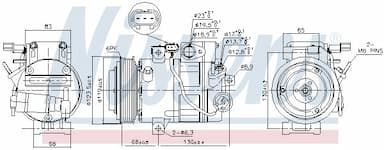 Kompresors, Gaisa kond. sistēma NISSENS 890687 6
