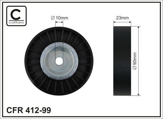 Spriegotājrullītis, Ķīļrievu siksna CAFFARO 412-99 1