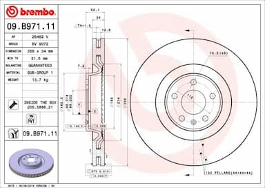 Bremžu diski BREMBO 09.B971.11 1