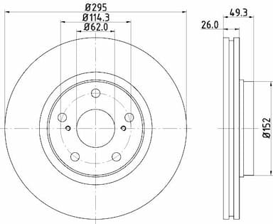 Bremžu diski HELLA 8DD 355 114-281 4