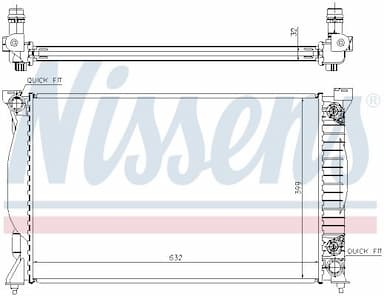 Radiators, Motora dzesēšanas sistēma NISSENS 60300A 5