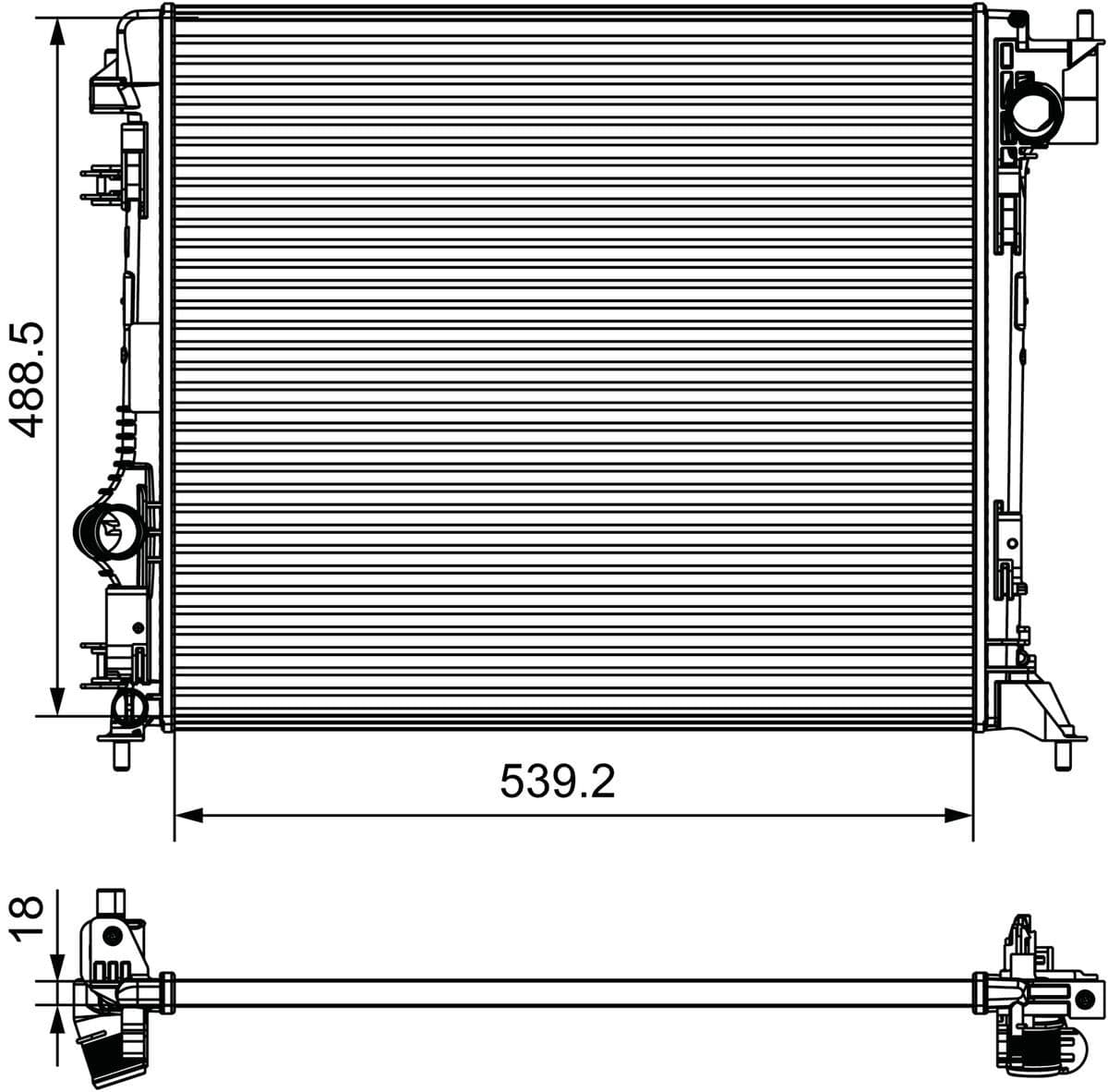 Radiators, Motora dzesēšanas sistēma VALEO 735625 1