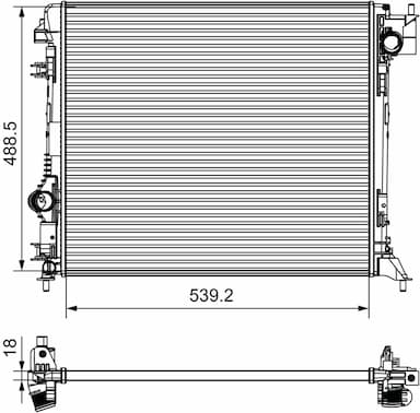 Radiators, Motora dzesēšanas sistēma VALEO 735625 1