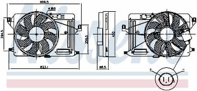 Ventilators, Motora dzesēšanas sistēma NISSENS 85917 6