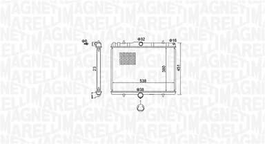 Radiators, Motora dzesēšanas sistēma MAGNETI MARELLI 350213151800 2