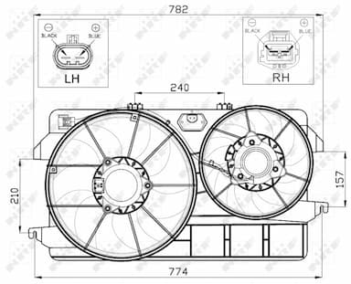 Ventilators, Motora dzesēšanas sistēma NRF 47450 3