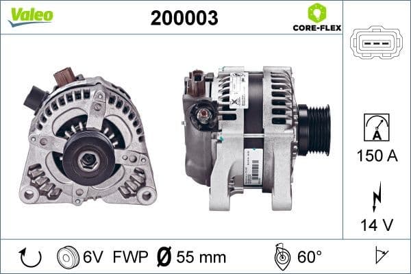 Ģenerators VALEO 200003 1