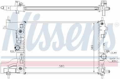 Radiators, Motora dzesēšanas sistēma NISSENS 630728 5