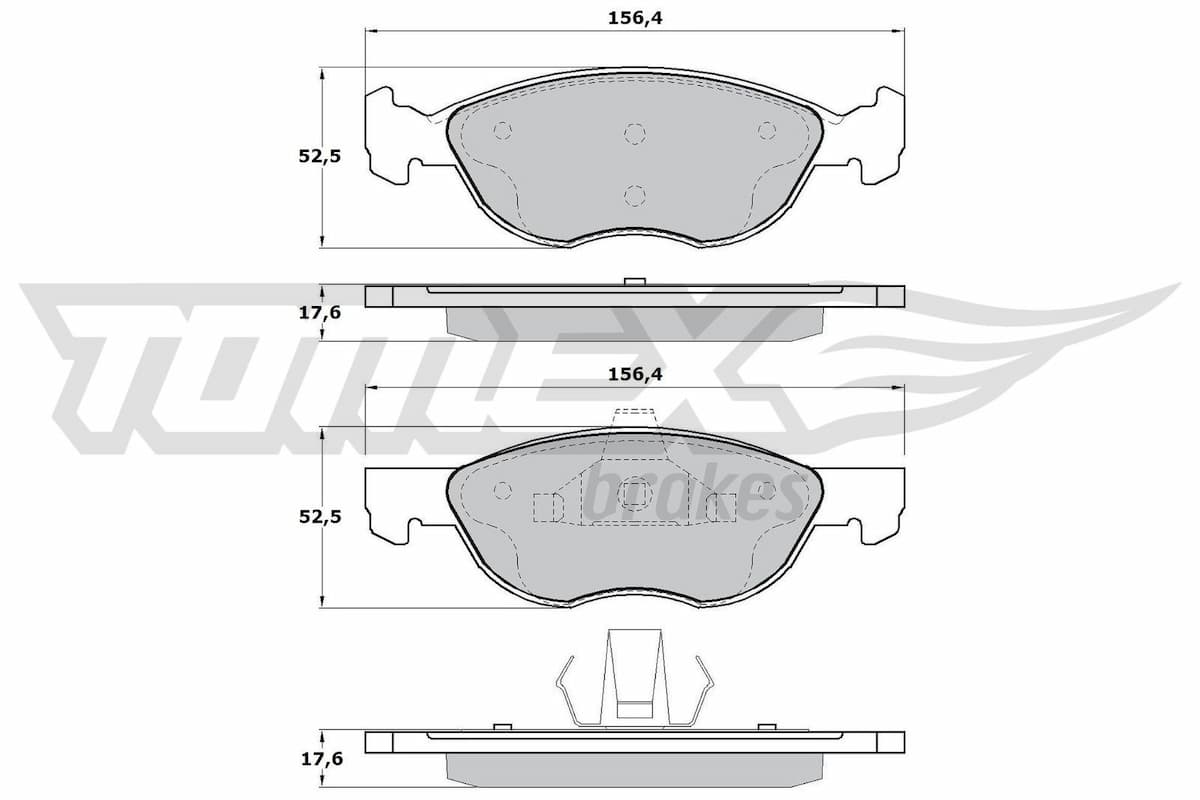 Bremžu uzliku kompl., Disku bremzes TOMEX Brakes TX 17-17 1