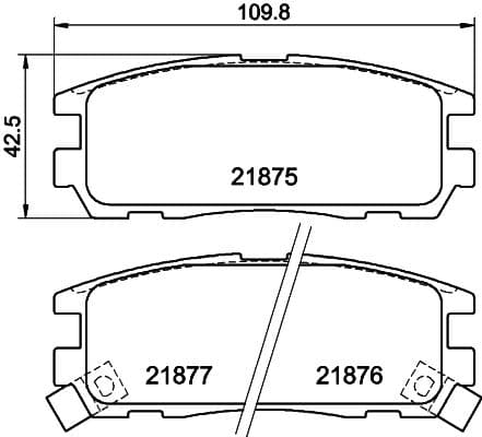 Bremžu uzliku kompl., Disku bremzes HELLA 8DB 355 016-621 1