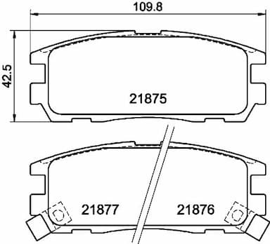 Bremžu uzliku kompl., Disku bremzes HELLA 8DB 355 016-621 1