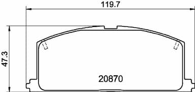 Bremžu uzliku kompl., Disku bremzes HELLA 8DB 355 006-091 1