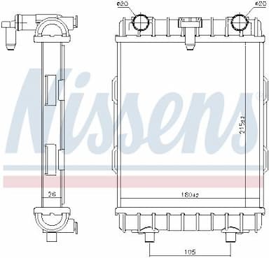 Radiators, Motora dzesēšanas sistēma NISSENS 606645 2