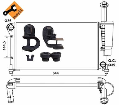 Radiators, Motora dzesēšanas sistēma NRF 53075 5