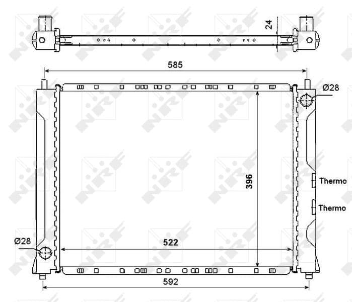 Radiators, Motora dzesēšanas sistēma NRF 55425 1