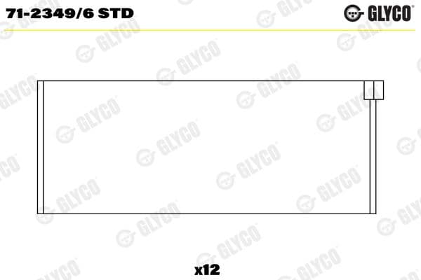 Klaņa gultnis GLYCO 71-2349/6 STD 1