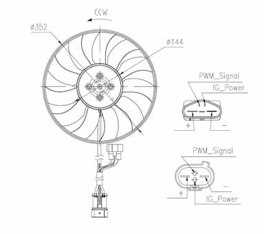 Ventilators, Motora dzesēšanas sistēma NRF 47969 1